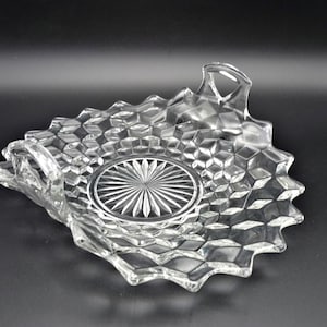 Vintage Fostoria American Handled Muffin Tray, Fostoria Line 2056, Serving Plate