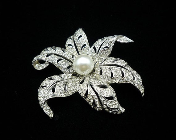 RARE Vintage REJA Flower Brooch, Large Brooches, … - image 2