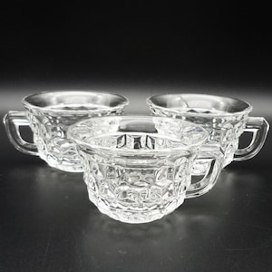 Fostoria American Punch Cup Flared with Pointed Handle Set of 3 Line 2056