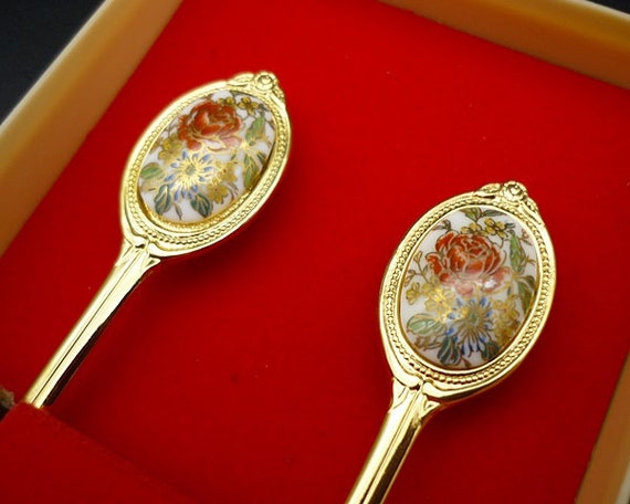 半額満載！スーパーSALE グランドセール！ Souvenir Fork and Spoon Vintage Gift Gold Japan in Made Set ルアー・フライ