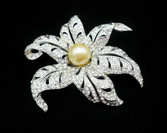 RARE Vintage REJA Flower Brooch, Large Brooches, R