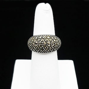 Vintage Judith Jack Sterling Silver Marcasite Dome Ring, Sterling Silver Ring, Vintage Ring, Ladies Rings, Size 6 Ring