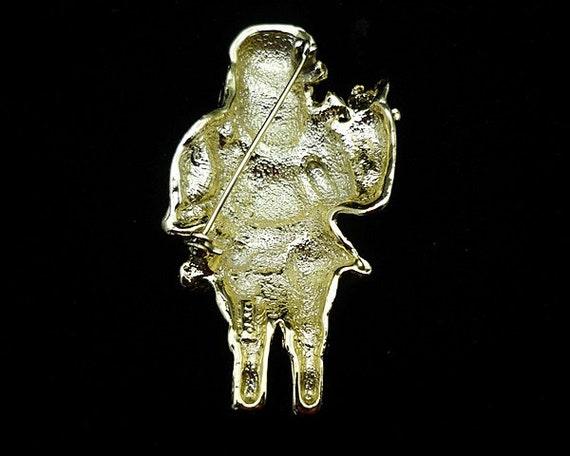 Vintage AJC Santa Claus Brooch, Christmas Jewelry… - image 4