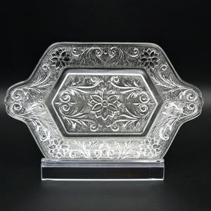 Vintage Clear Tiara Sandwich Glass Tray by Indiana Glass, Appetizer Tray, Serving Tray, Serving Plate