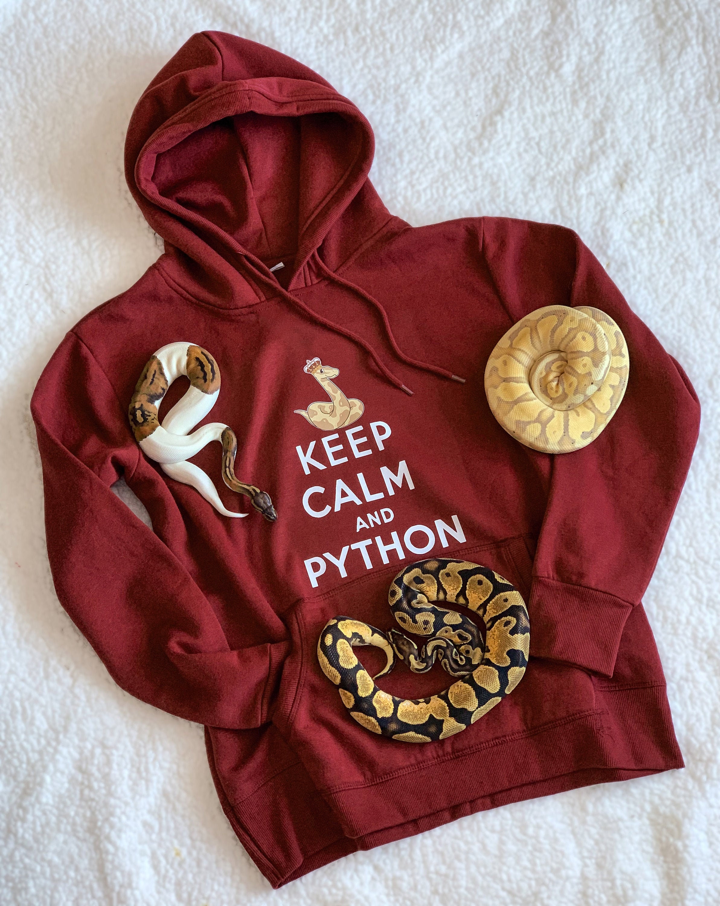Keep Calm and Python Hoodie Custom Snake Hoodie Sweater | Etsy