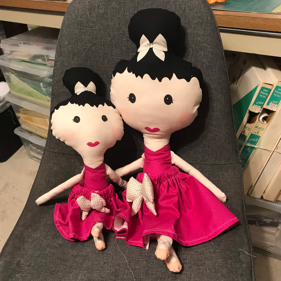 Top Knot Doll Panel to Sew Your Own Doll / Black Hair and Etsy