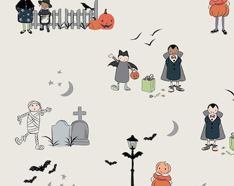 Spooky Hollow Main Print designed by Melissa Mortenson for Riley Blake Designs / Halloween Fabric / High Quality Quilting Cotton