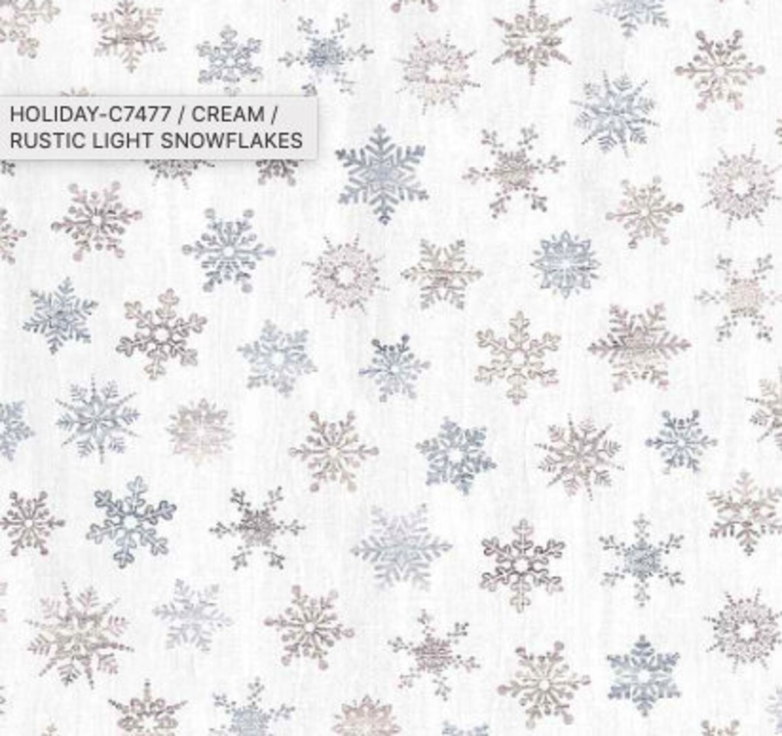 Scandinavian Snowflake Quilting Cotton by Timeless Treasures / Etsy