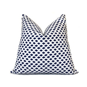 Blue and White Dot Pillow Cover Blue Throw Pillow Trendy Pillow Throw Pillows Pillow Covers Decorative Pillows Home Decor Designer Pillow