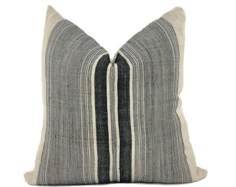 Vintage Hmong Stripe Pillow Cover | Modern Farmhouse Pillow | Boho Pillow  | No276 , Throw Pillows Pillow Covers