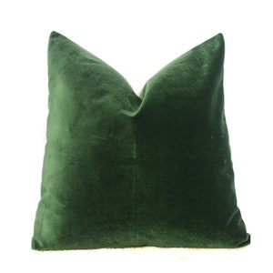 Velvet Green Pillow Sofa Throw Pillows Cushion Covers Holiday Christmas Colors Emerald Green Velvet One Affirmation Designer Pillows Etsy
