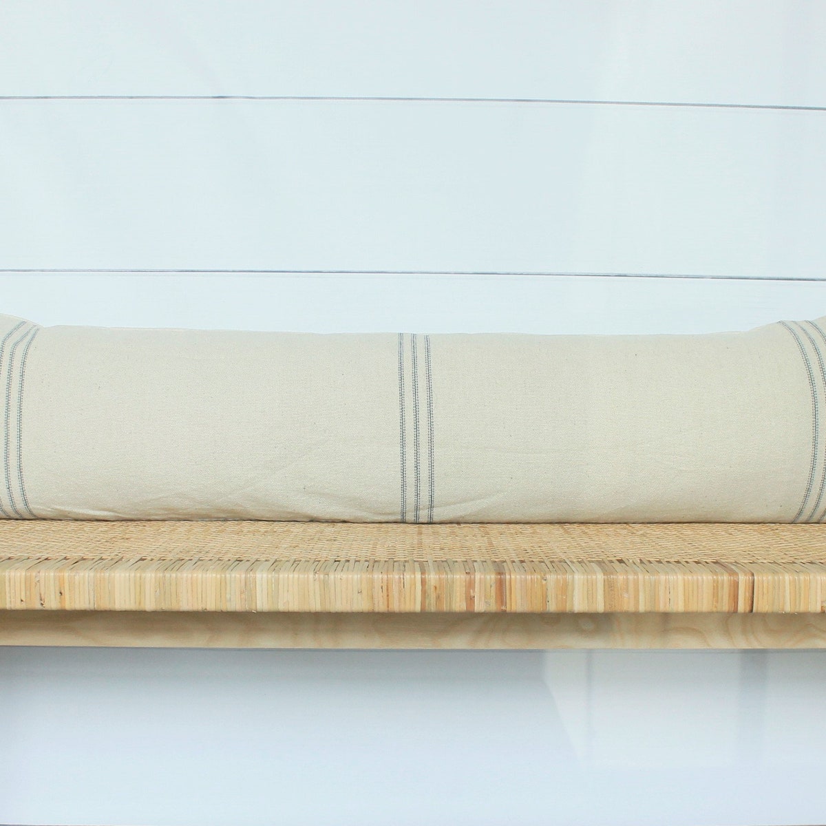 12x48 Vintage Style French Grain Sack Lumbar Pillow - No2002