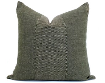 Linen Lumbar Pillow - Olive Gingham – Collectiv Co.