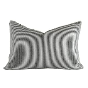 SALE Black and White Ticking Stripe Pillow Cover | RFTSB , Throw Pillows Pillow Covers