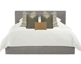 Pillow Combination | Carrol Gardens | 5 Pillow Covers | Bed Pillow Covers,  Bedding, Bed throw pillows,