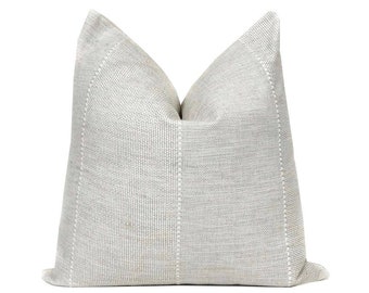 White Linen Throw Pillow Cover: Neutral Home Decor