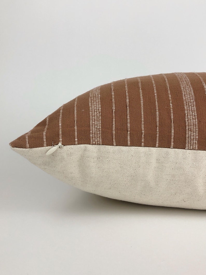 Cusco Stripe Pillow Cover Designer Pillow cover Cusco Stripe Terracotta