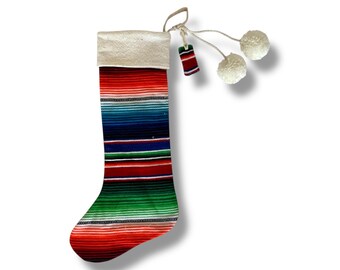Vintage Colorful Christmas Stocking: Handmade Holiday Decor