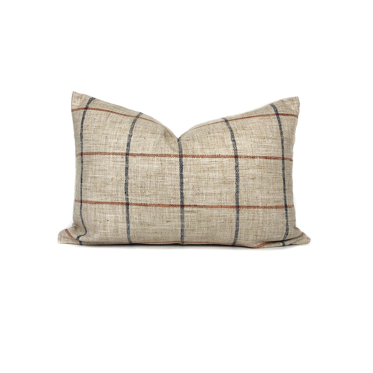 rust and blue pillows