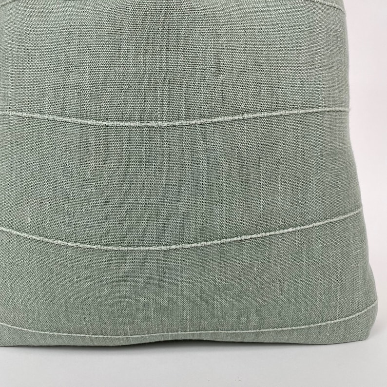 Vintage Sage Green Linen Pillow Cover Green Vintage Pillow Etsy