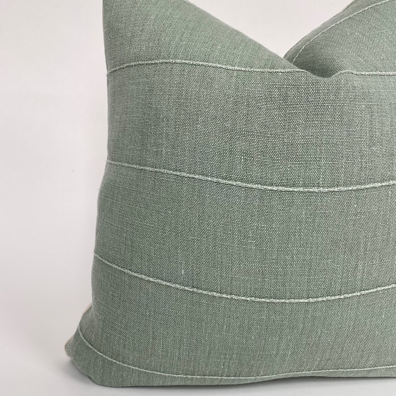 Vintage Sage Green Linen Pillow Cover Green Vintage Pillow Etsy