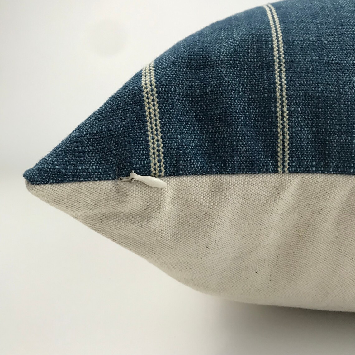 Blue and White Stripe Pillow Cover Designer Pillow Modern Etsy
