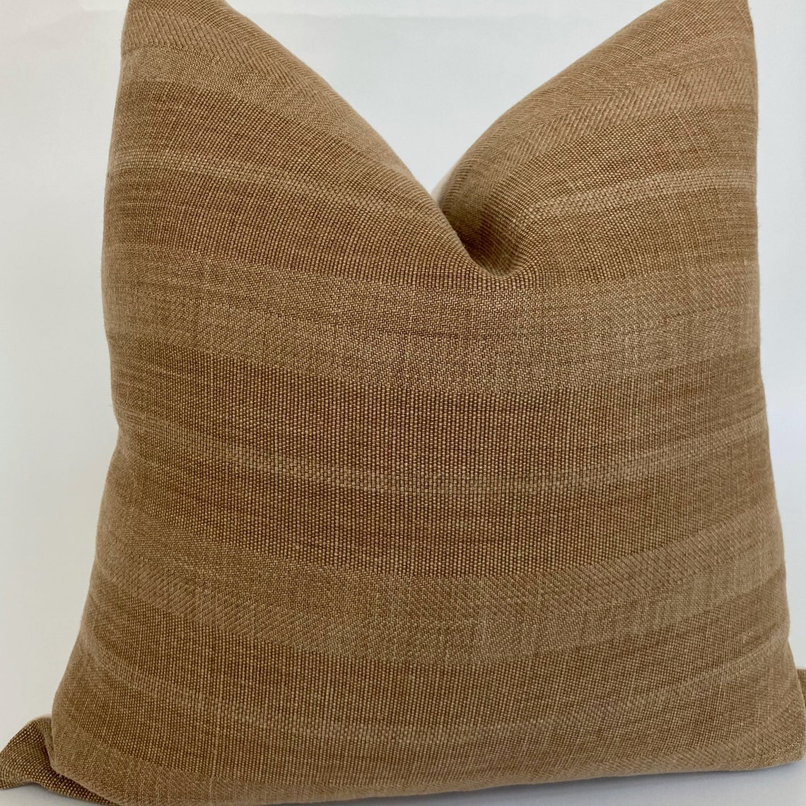 Rust Brown Pillow Cover Cotton Linen Blend Minimalist Premium Etsy