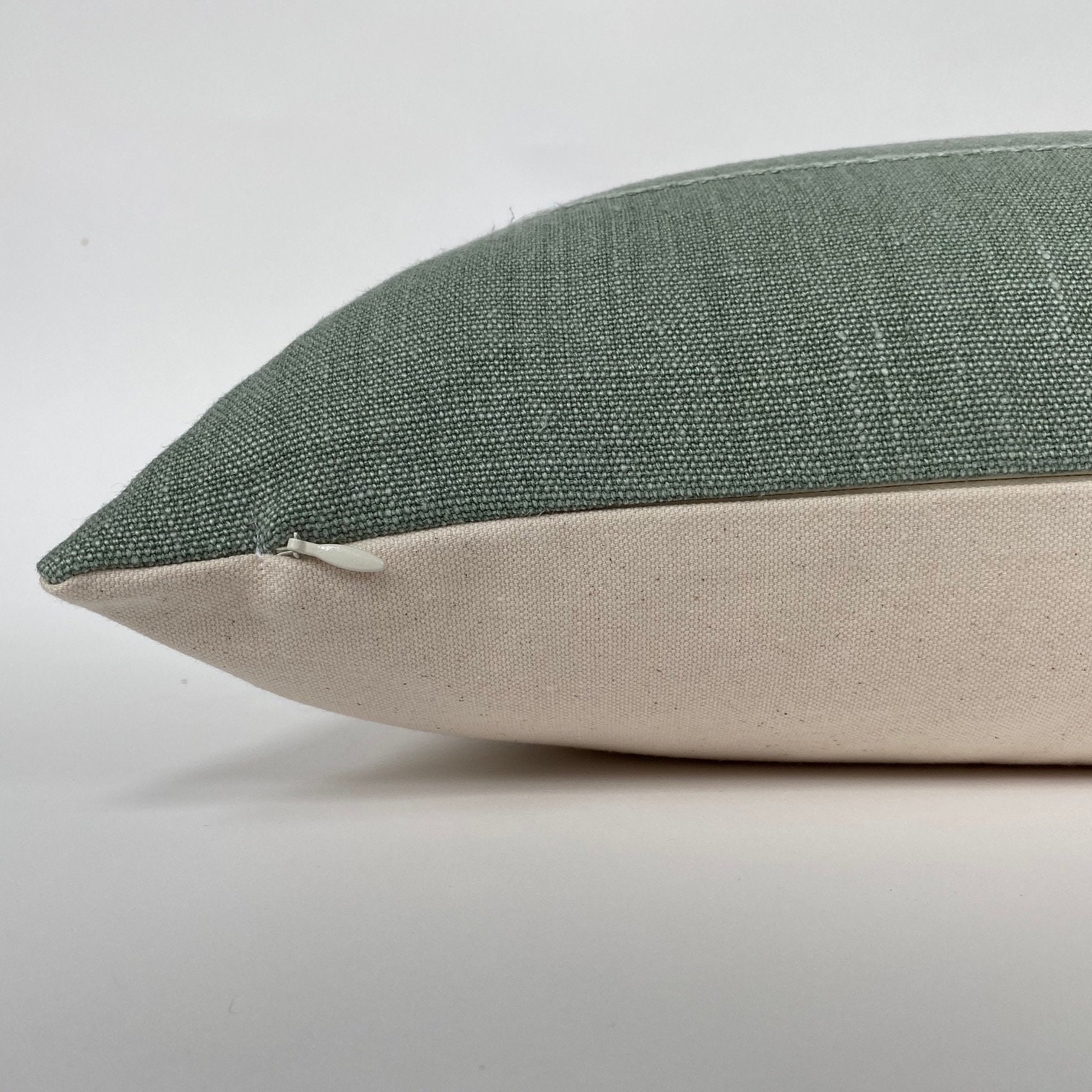 Vintage Sage Green Linen Pillow Cover Green Vintage Pillow Etsy
