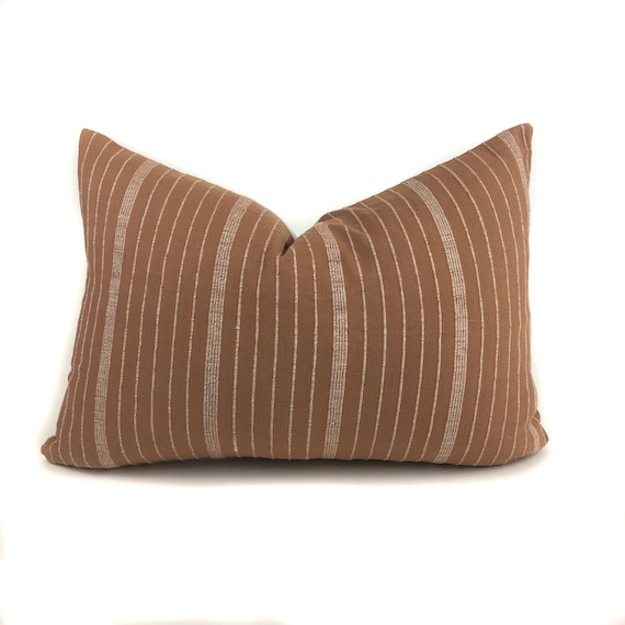 Cusco Stripe Pillow Cover Designer Pillow cover Cusco Stripe Terracotta