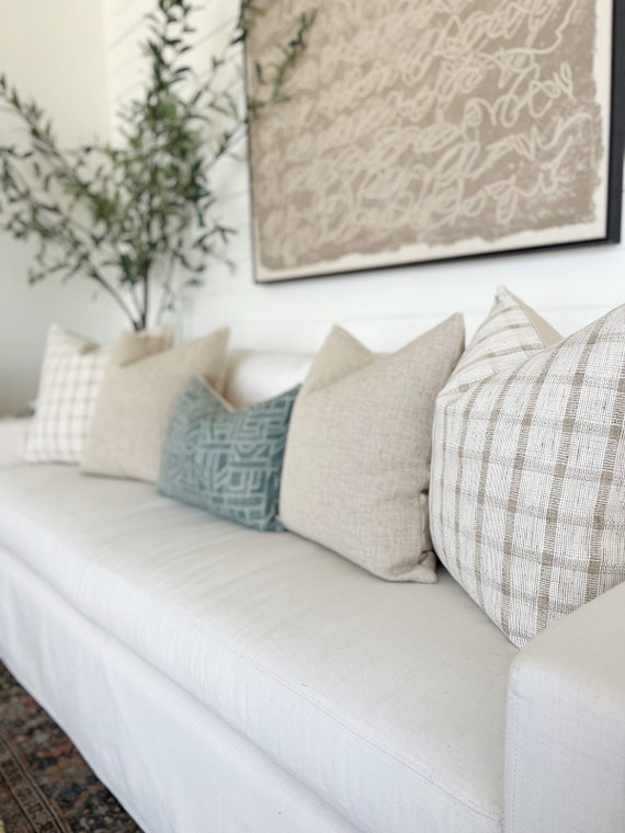 Plain couch pillows discount
