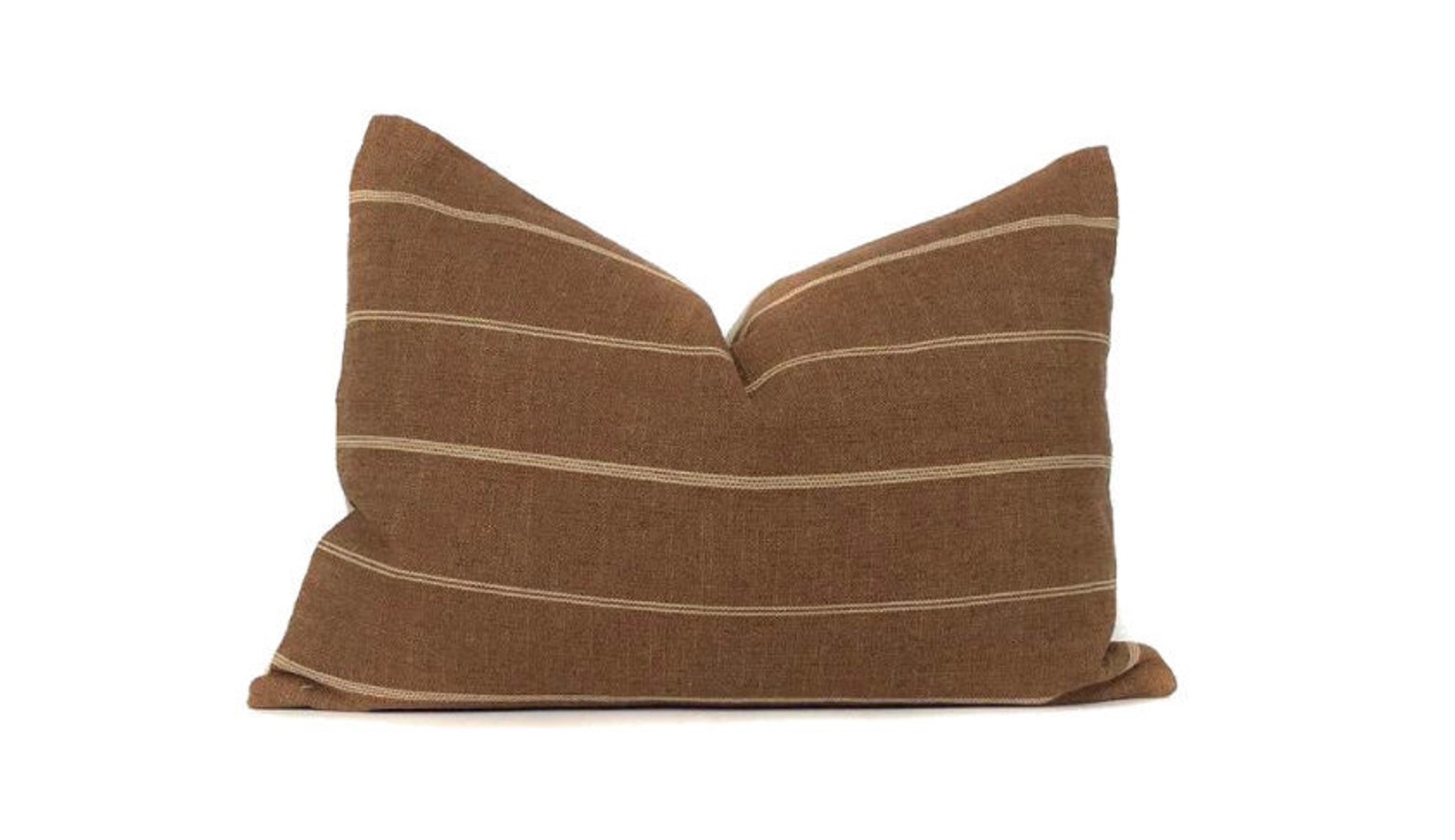 Rust Stripe Pillow Cover Terracotta Designer Pillow Modern Etsy
