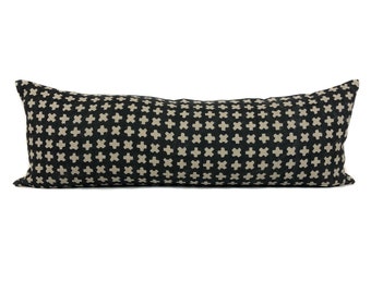 Bastideaux Lumbar Pillow Cover | Modern Farmhouse Linen, 14x36