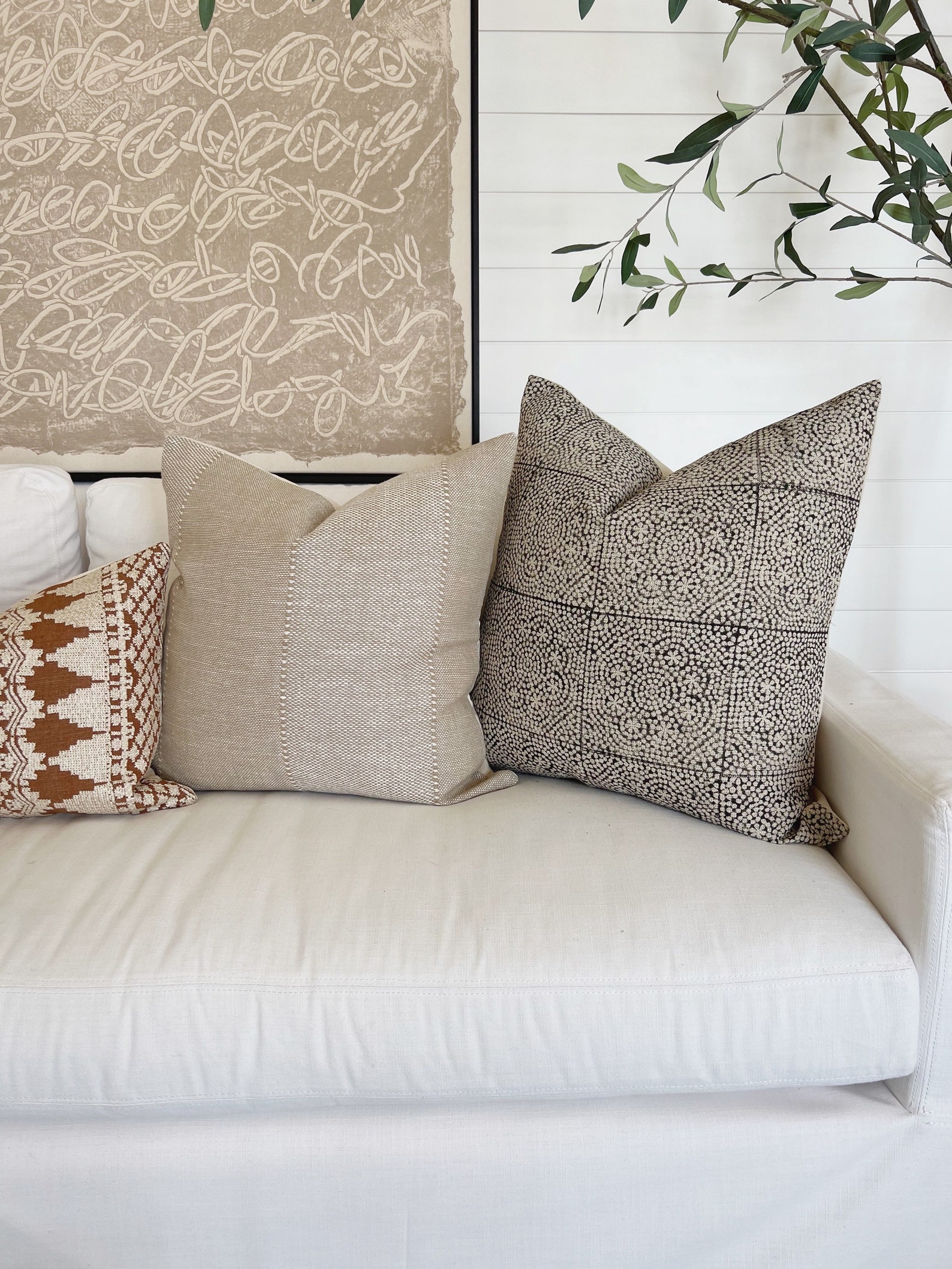 Verona Pillow Cover in Sand Neutral Designer Pillow High - Etsy