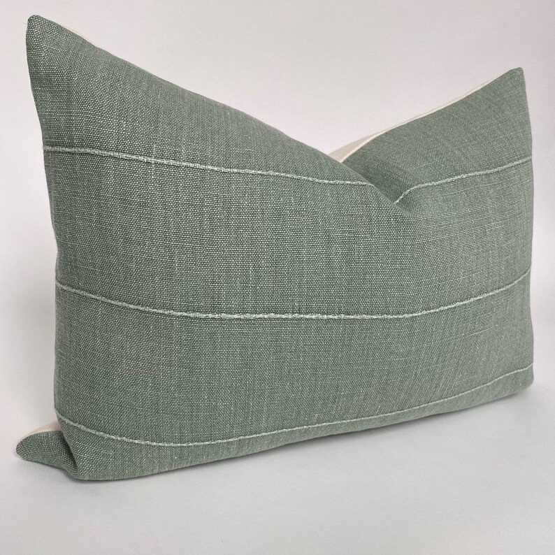 Vintage Sage Green Linen Pillow Cover Green Vintage Pillow Etsy