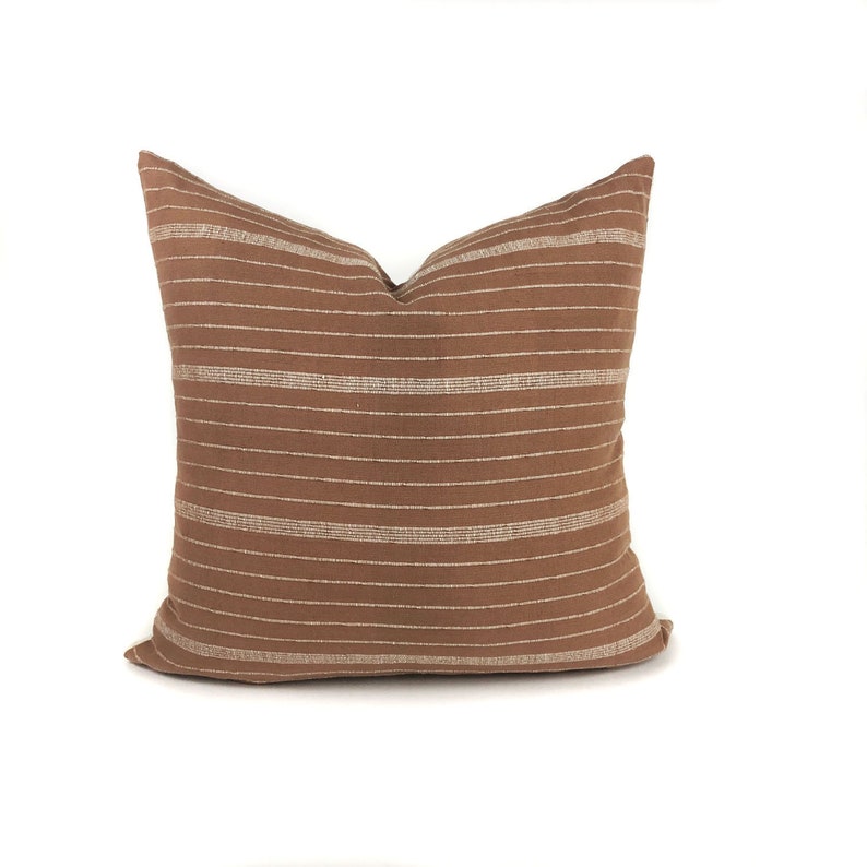 Cusco Stripe Pillow Cover Designer Pillow cover Cusco Stripe Terracotta