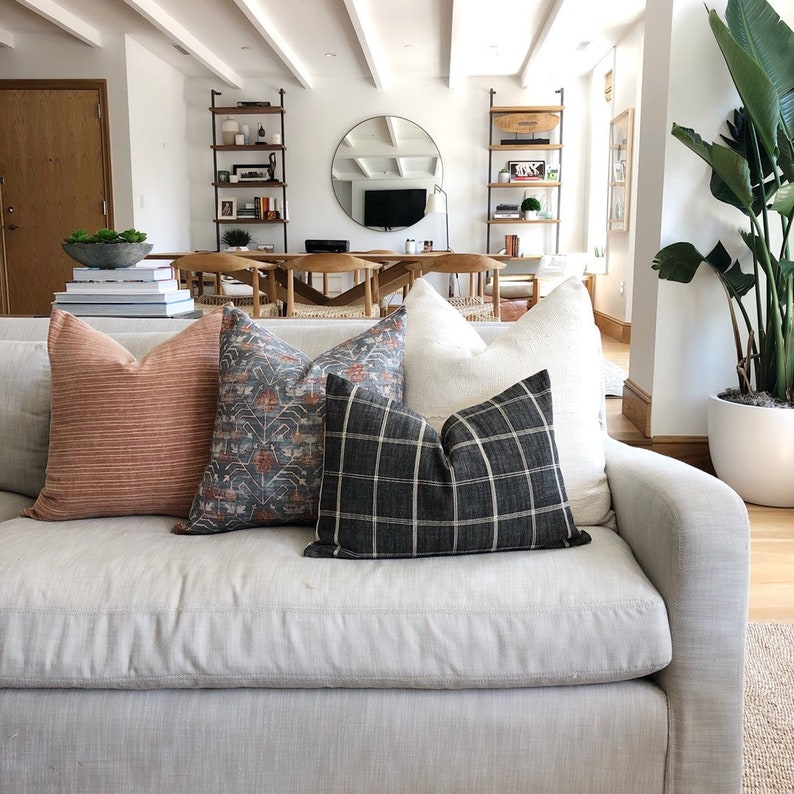 Vintage Rust Stripe Pillow Cover Rust Designer Pillow Roux Etsy