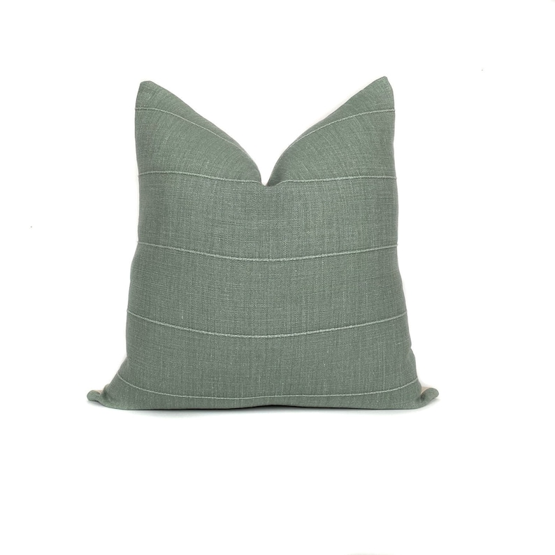 Vintage Sage Green Linen Pillow Cover Green Vintage Pillow Etsy