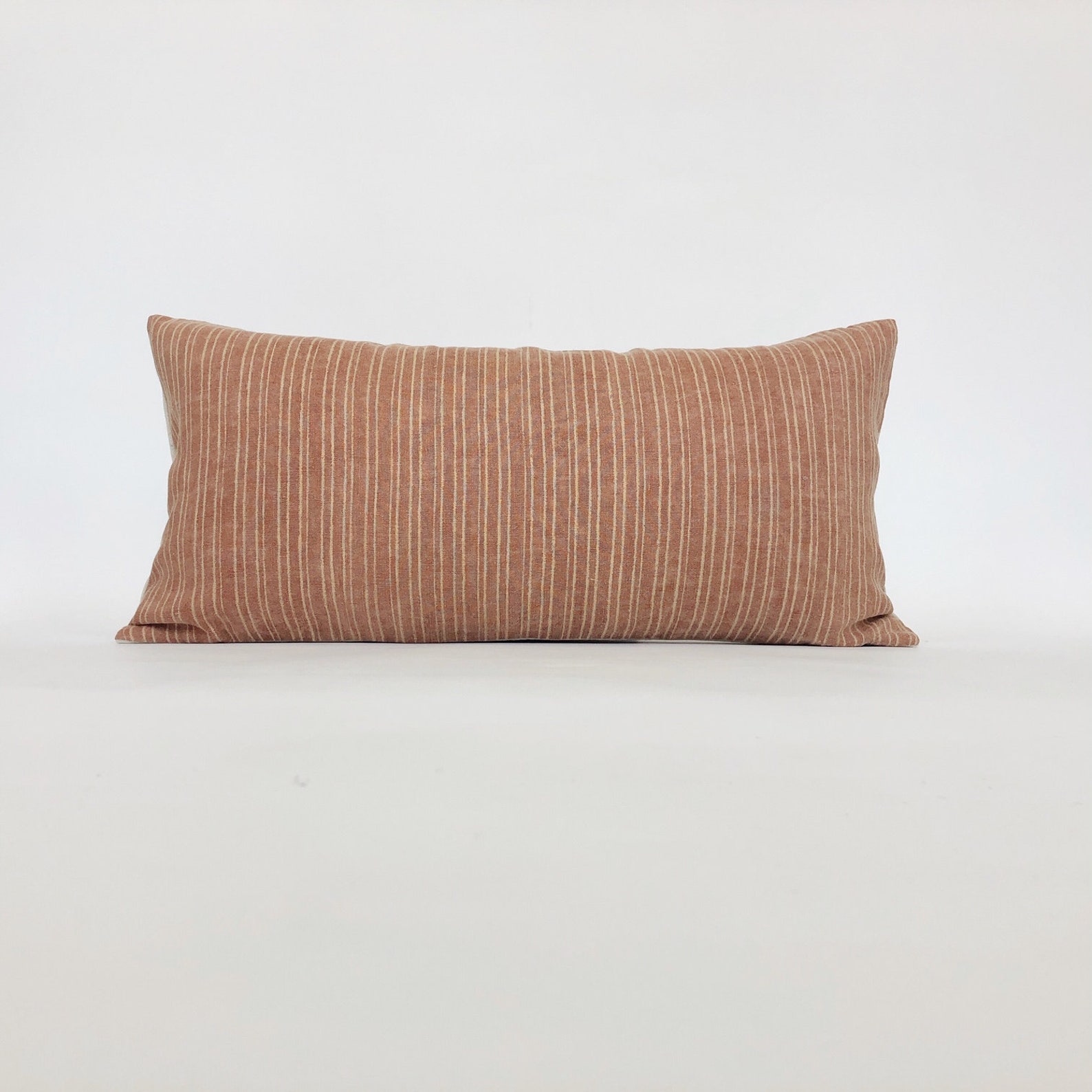 Vintage Rust Stripe Pillow Cover Rust Designer Pillow Roux Etsy