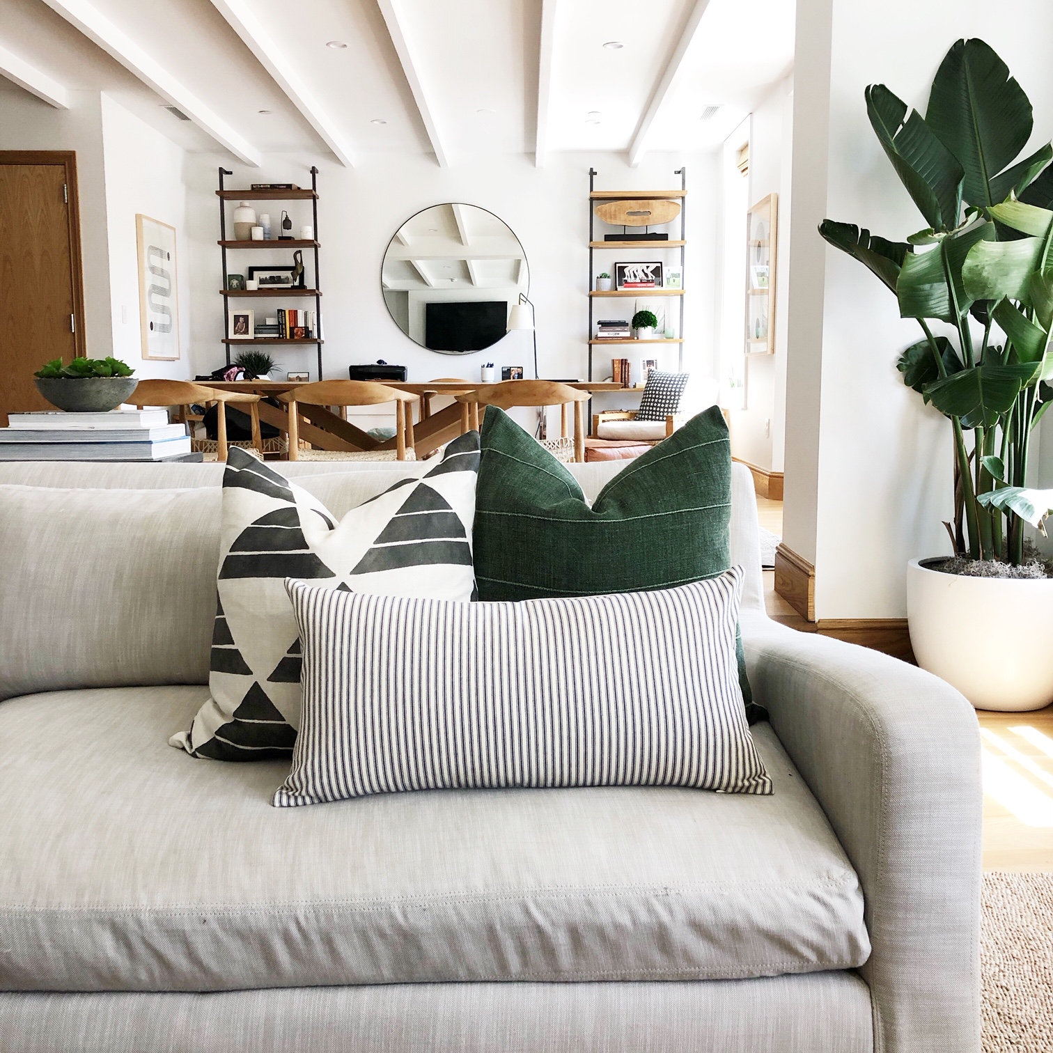 Neutral Throw Pillow Combinations for White and Gray Sofas - Room for  Tuesday