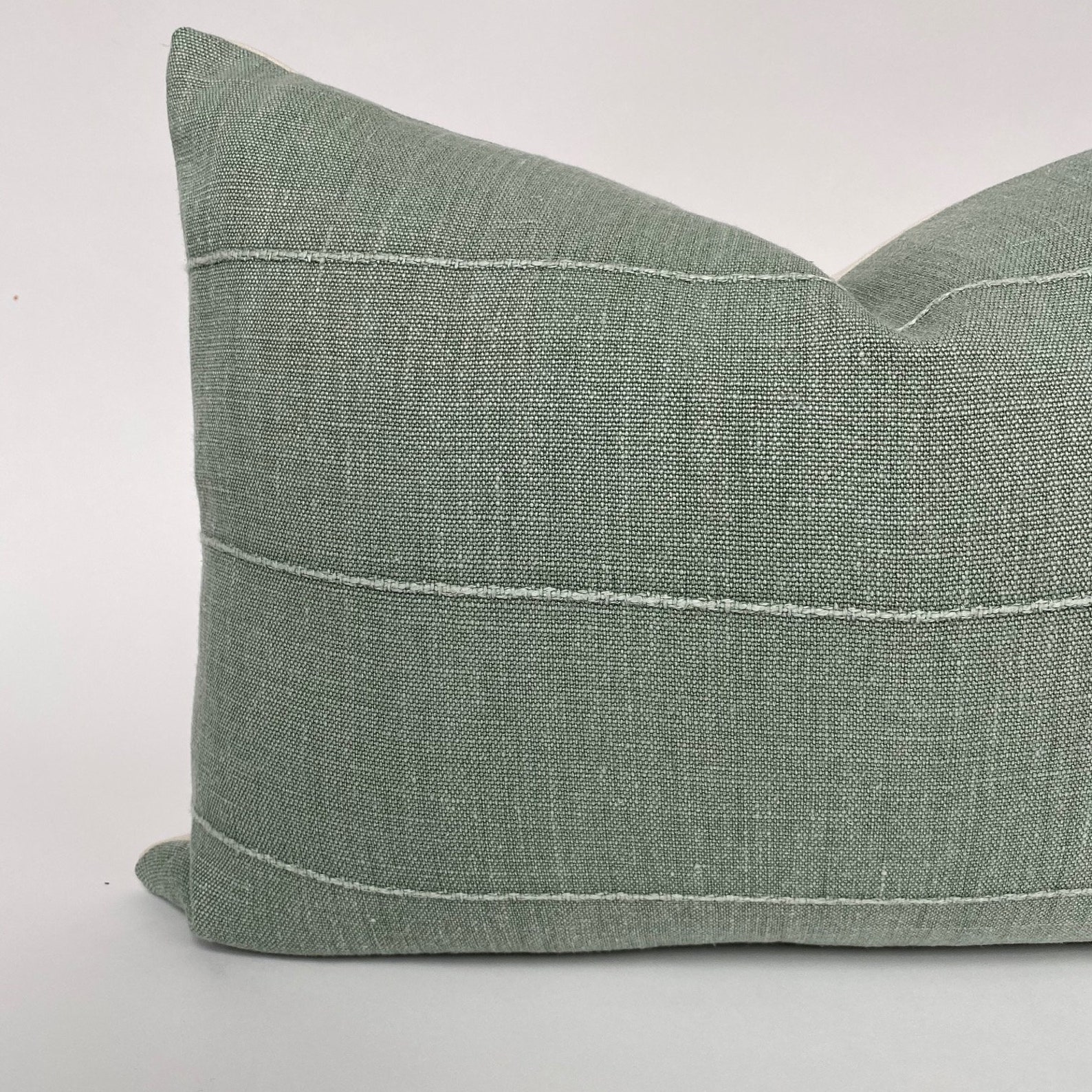 Vintage Sage Green Linen Pillow Cover Green Vintage Pillow Etsy