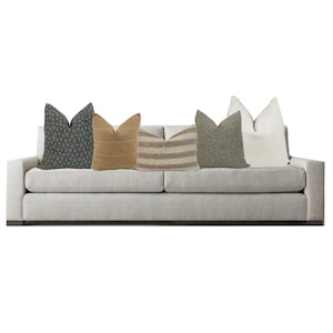 Neutral Designer Sofa Pillow Set 5 Pillow Covers Floral Pillows Striped Pillows Decorative Pillows Throw Pillows Linen Pillow Cover Lindsey