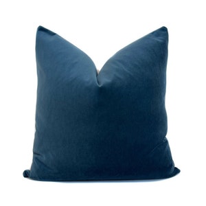 Blue Velvet Pillow Indigo Pillow Hollywood Regency Throw Pillows Accent Pillows Decorative Pillows Luxury Pillows Cozy Soft Cushion Cover