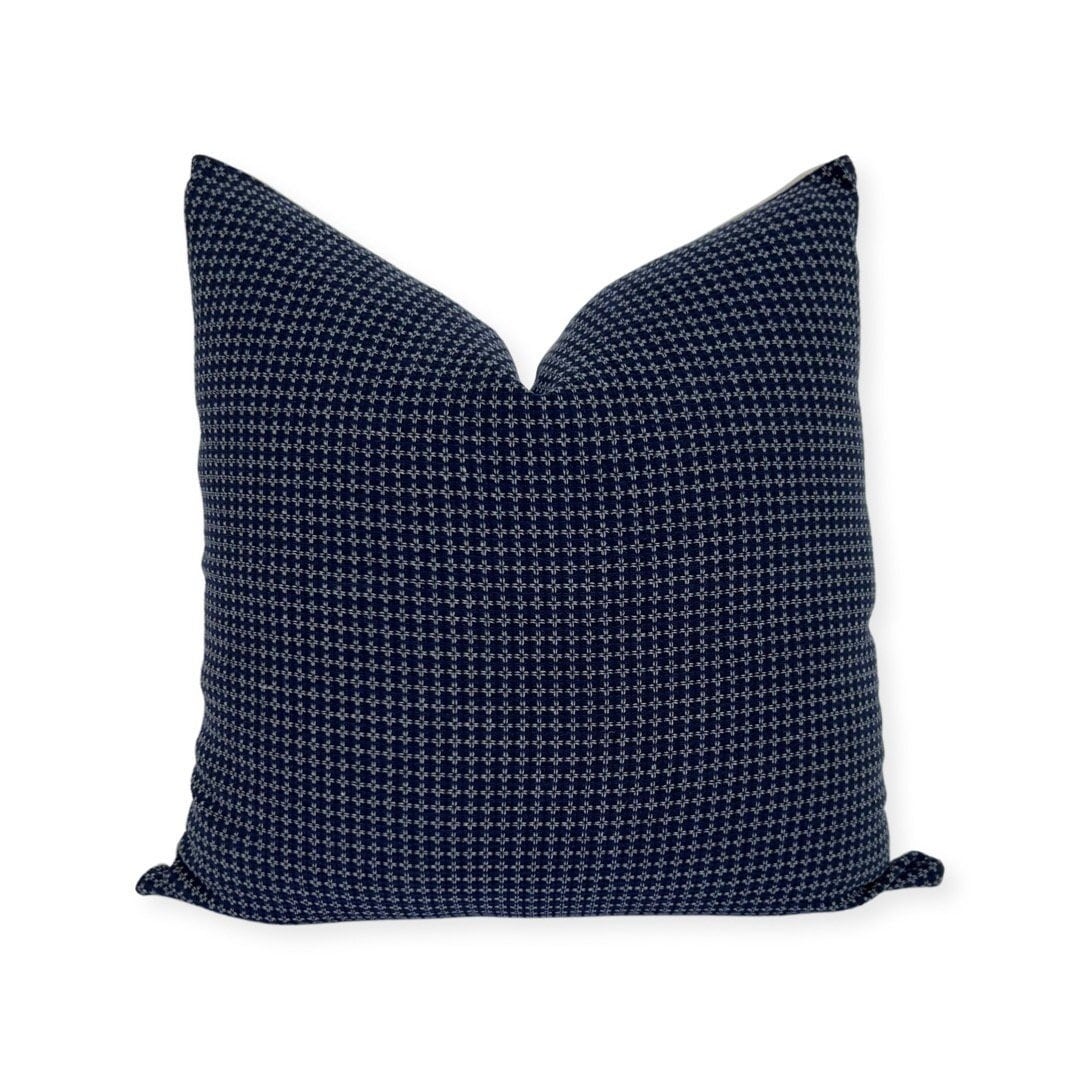 Blue Woven Pillow Cover Etsy