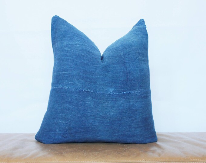 Indigo Mudcloth Pillow Cover Indigo Pillow Denim Modern Etsy