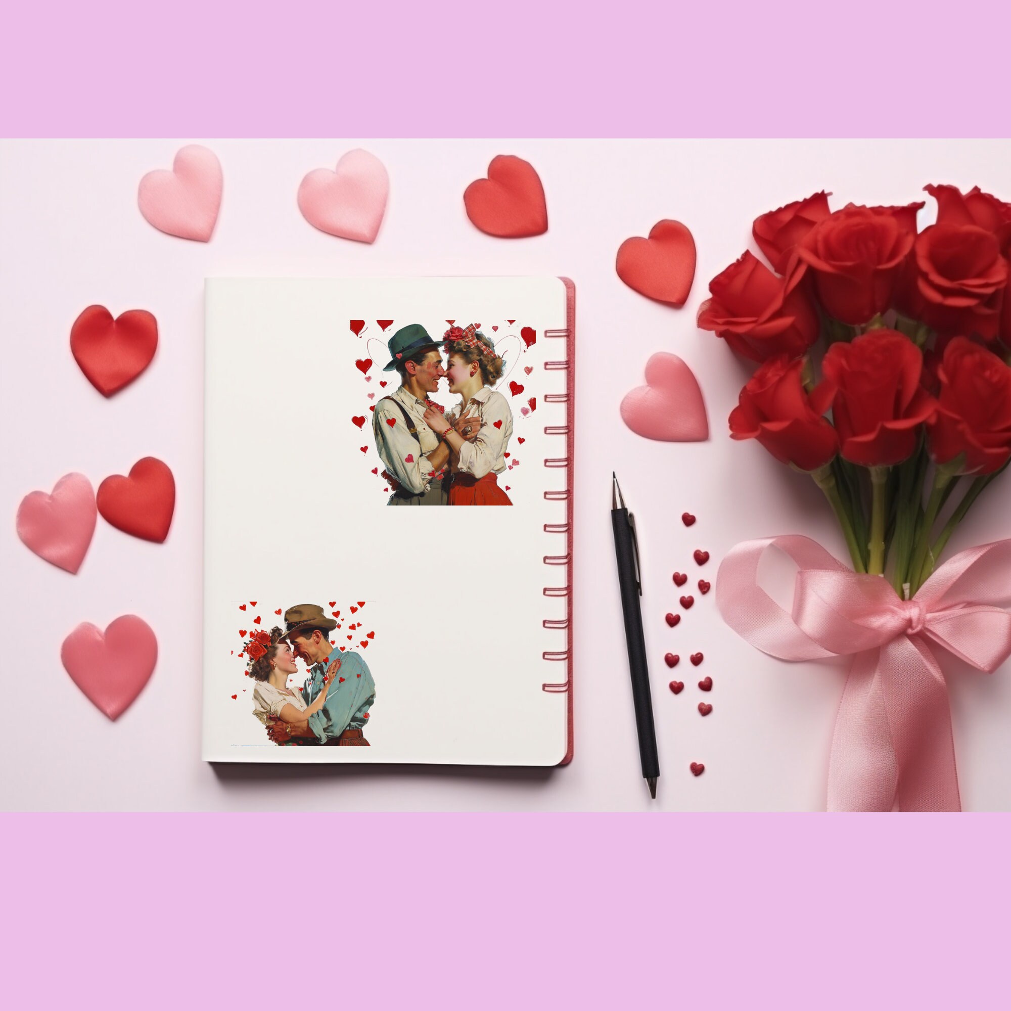 14 Love Couple Clipart Bundle, St Valentine’s PNG Bundle of Romantic ...