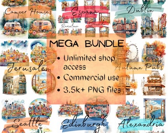 Whole Shop Bundle, Lifetime 24/7 Google Drive Storage Access, Large Clipart Bundle, Digital Unlimited Downloads, Free Commercial Use