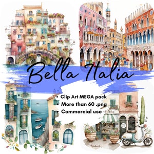 Italian Mega Pack |Beautiful Italy |Rome| Venice| Tuscanny|Cinque Terre| 60+ Quality PNG transparent files| Instant Download|Commercial use