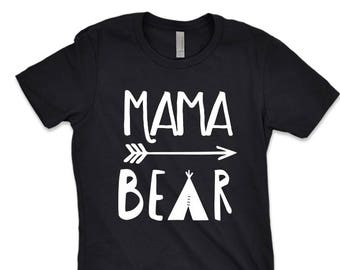 CHEMISE MAMA BEAR - Tees Premium Expecting Mother cadeau pour MOM Baby baby shower cadeau Mères jour Tshirt cadeau d’anniversaire pour la mère - Bébé sur le chemin