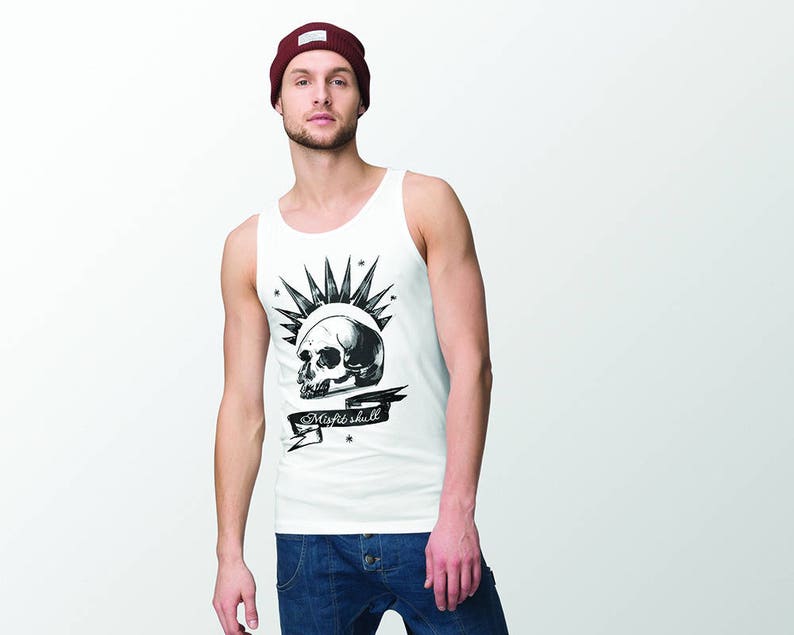 Chloe Price tank top racerback style with Misfit Skull print - Sleeveless Chloe Price cosplay TankTop - Gift For Gamer Girl - Cosplay Shirt image 4