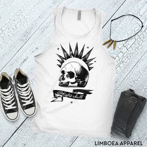 Chloe Price tank top racerback style with Misfit Skull print - Sleeveless Chloe Price cosplay TankTop - Gift For Gamer Girl - Cosplay Shirt image 5